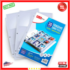 540 9-Pocket Baseball Card Sleeves Plastic Protectors for Sports Cards 3-Ring Bi