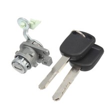 X AUTOHAUX 1 Set Driver Side Door Lock Cylinder Kit w/2 Keys Gray