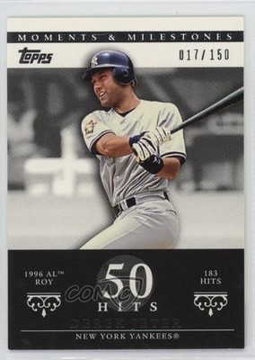 2007 Topps Moments & Milestones /150 Derek Jeter (1996 AL ROY 183 Hits) HOF 1o4y