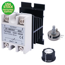 SSR-25VA Solid State Voltage Regulator 25A 380VAC with Heat Sink Potentiometer