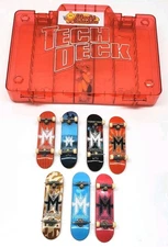 Tech Deck Lot Of 7 Boards Megaramp With Red Case Case