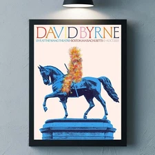 David Byrne Boston Massachusetts 2025 Concert Poster At Live At The Wang Theatre