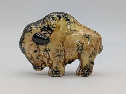 Rare Stangl Pottery Buffalo Miniature Animal Figurine Bison 3.25"