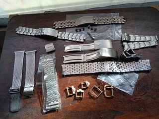 Konvolut Bänder Bandteile Schließen Tissot Tutima Omega Eterna Bulova