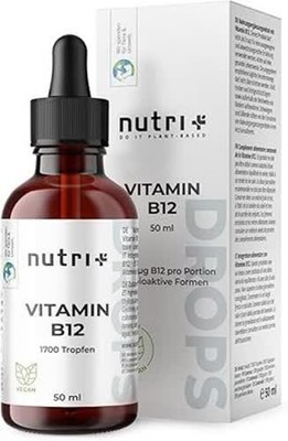 Vitamin B12 Tropfen 50 ml - hochdosiert + vegan - 500 µg