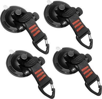 4PCS Saugnäpfe Anker Saughaken Extra Stark bis 40KG Saugnapf Camping Set Auto
