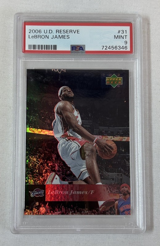 2006 UD Reserve #31 LEBRON JAMES ~ PSA 9
