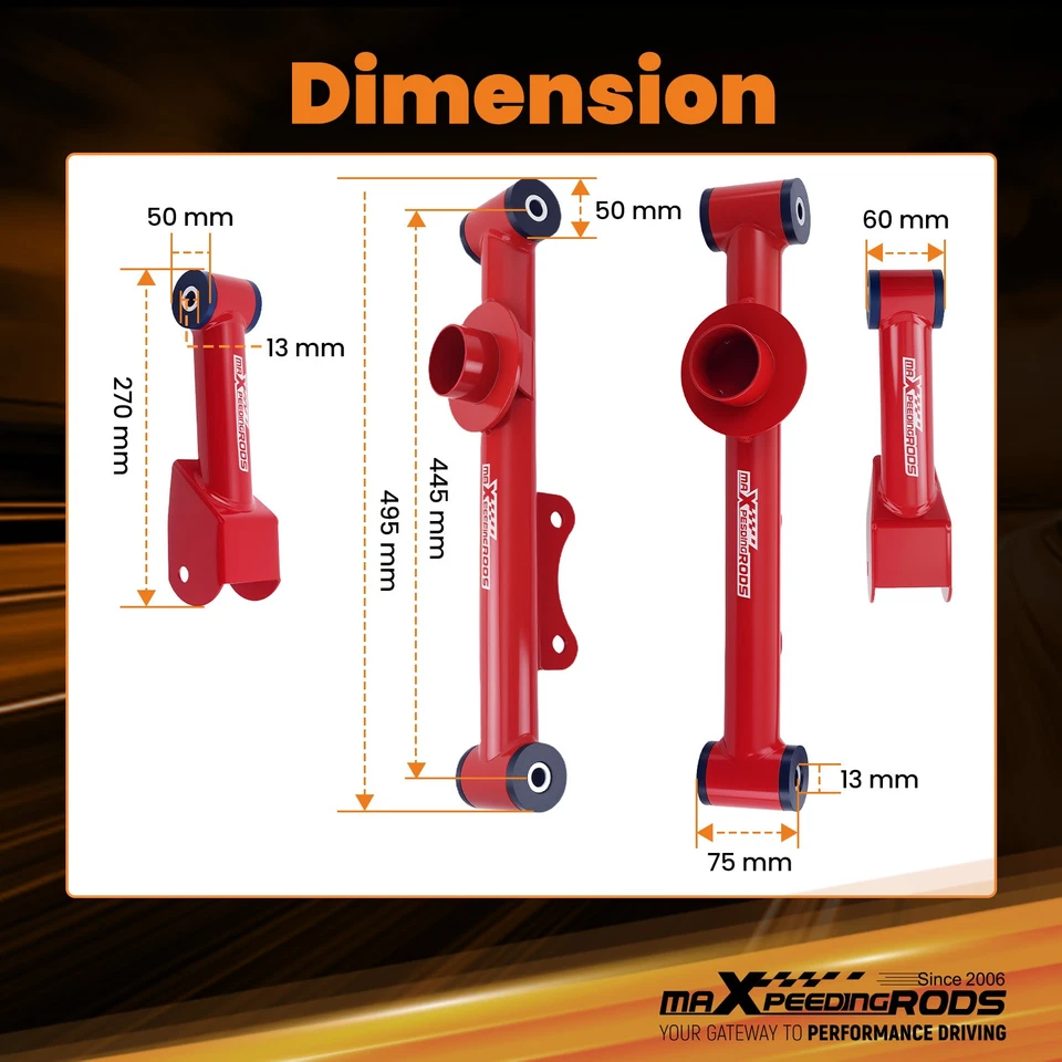MaXpeedingrods Rear Control Arms For 1979-2004 Ford Mustang 79-86 Mercury Capri - Image 4 of 4