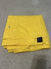 VTG YELLOW Ralph Lauren 100 Cotton Queen Flat Sheet