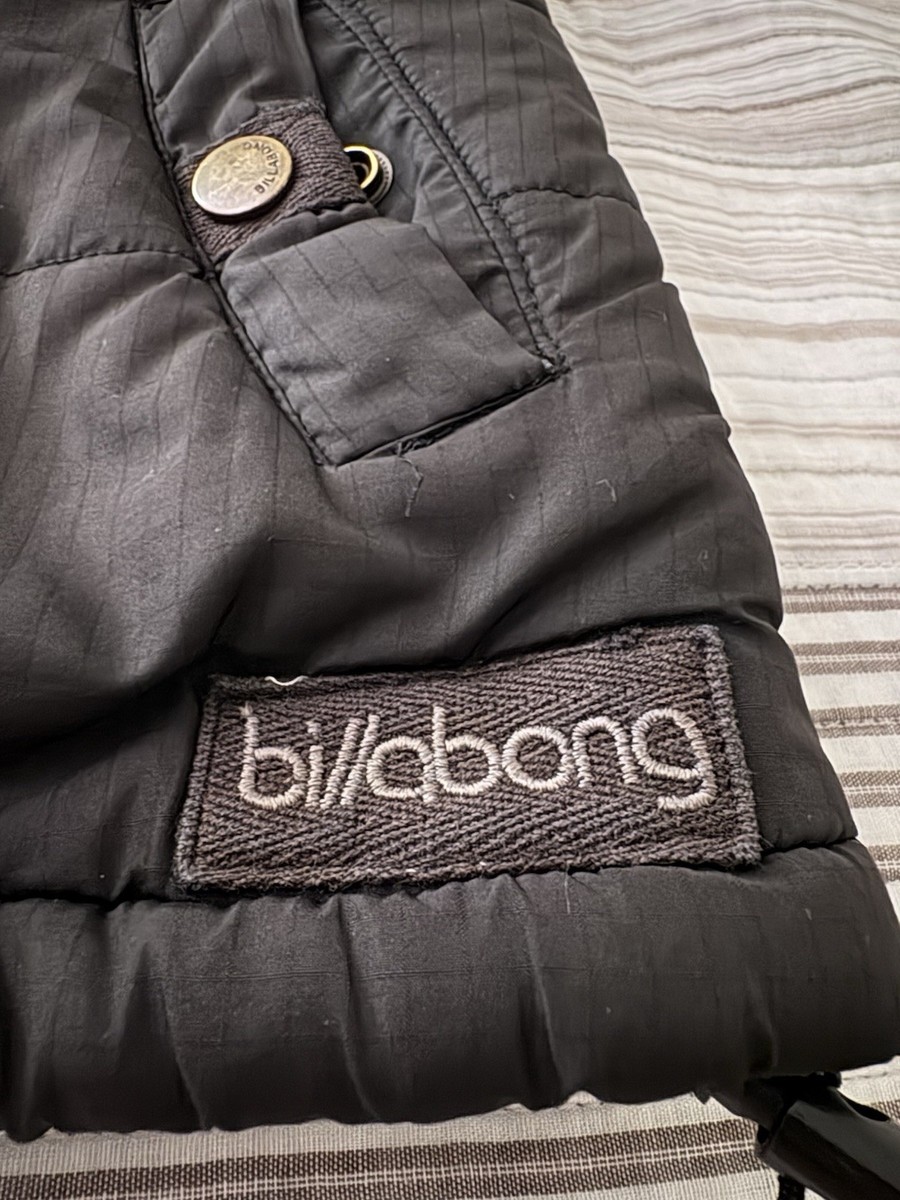 Vintage Y2K Billabong White Fur Trim Hood Cargo Pocket Quilted Puffer Vest Bella View 4