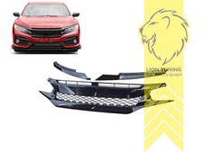 Sportgrill Kühlergrill für Honda Civic 10 FK  2016-2021 schwarz glänzend