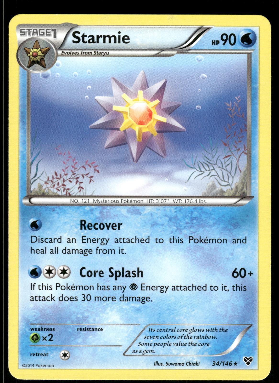 Starmie 34/146 Rare XY Pokemon Near Mint