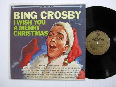 BING CROSBY i Wish you a Merry Christmas LP Warner STEREO Original press   b1377