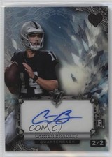 2024 Wild 7 Card Studs Hearts 2/2 Carter Bradley #AH7CC-CB Rookie Auto RC 1o05. rookie card picture