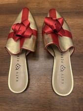 Katy Perry Slip On Flat Bow Gold and Red Shoes Size 7 Viet Nam
