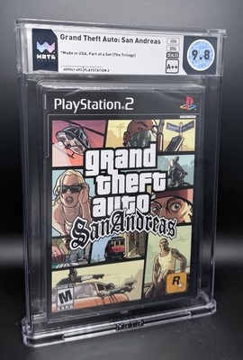 Grand Theft Auto San Andreas GTA Part of Trilogy PS2 Playstation 2 WATA 9.8/A++!
