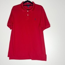 Polo Ralph Lauren Performance Polo Shirt Red Young Man Boy's Size 18-20 XL