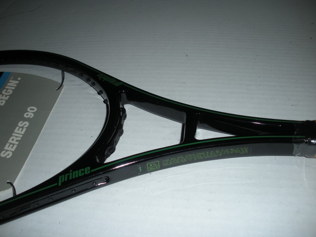PRINCE POG GRAPHITE MIDSIZE 90 ONE STRIPE TENNIS RACQUET 4 1/2