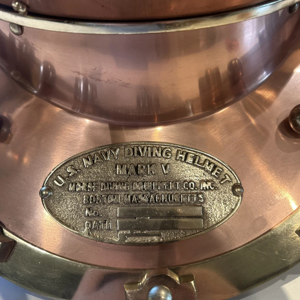 Casco de buceo tamaño completo de la Marina de los Estados Unidos Mark V casco de buceo en alta mar pieza de amor Foto 4 de 4