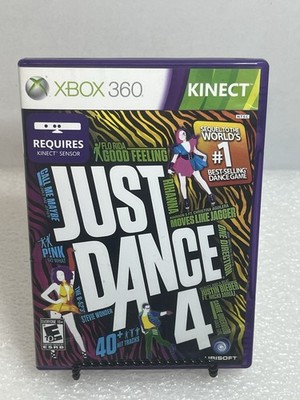 Just Dance 4 (Xbox 360 Kinect) CIB Case/Art   No Manual   Cleaned Disc