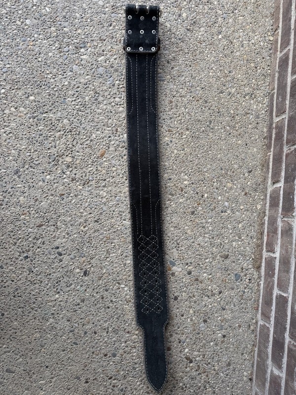 Cardillo Black Leather Powerlifting Belt Double Pin Buckle