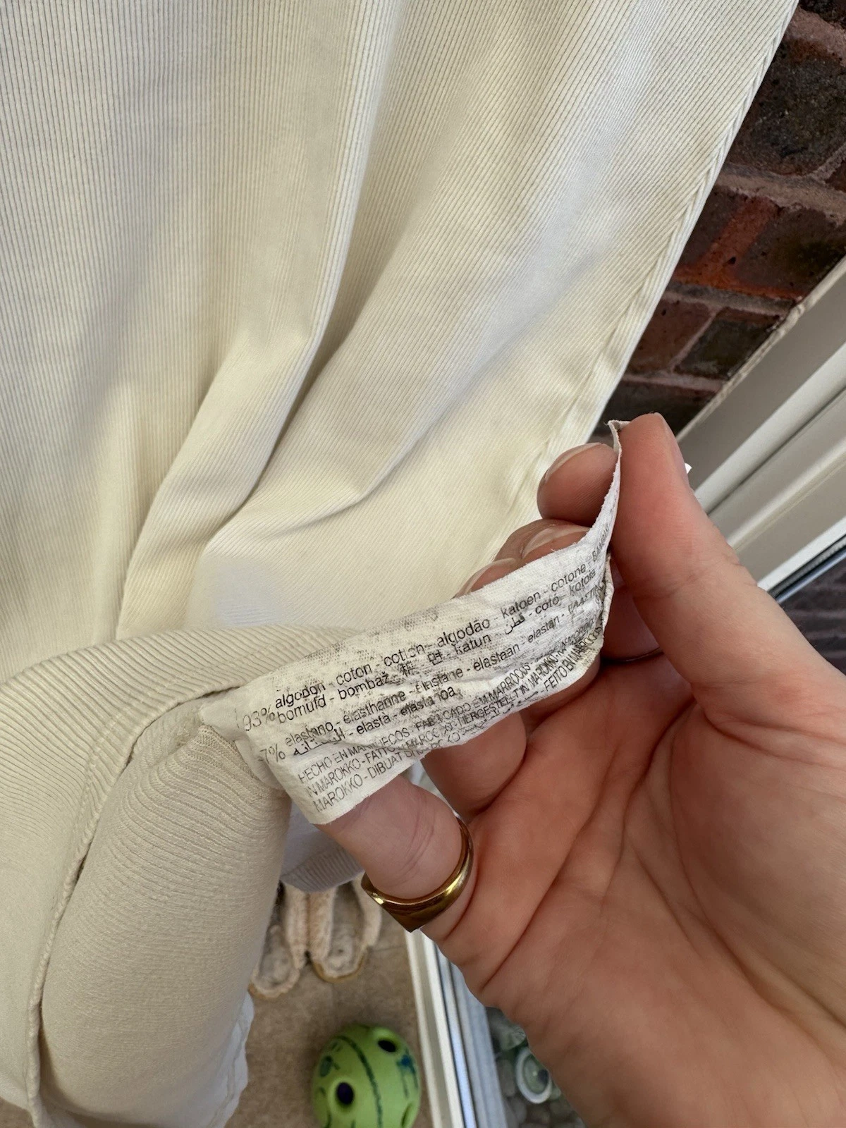 OFF WHITE Vestito donna Zara bianco sporco bodycon midi taglia large