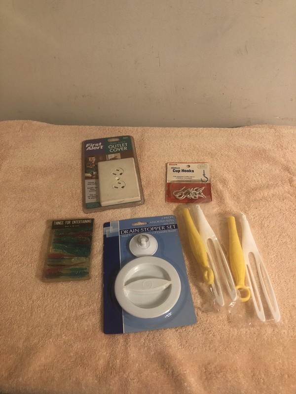 Lot Of 6 NIP Household Items Locking Outlet Swiffer Dusters Party Picks