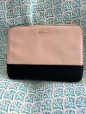 Kate Spade New York Laptop Sleeve Case Pink Black Colorblock Zip Padded