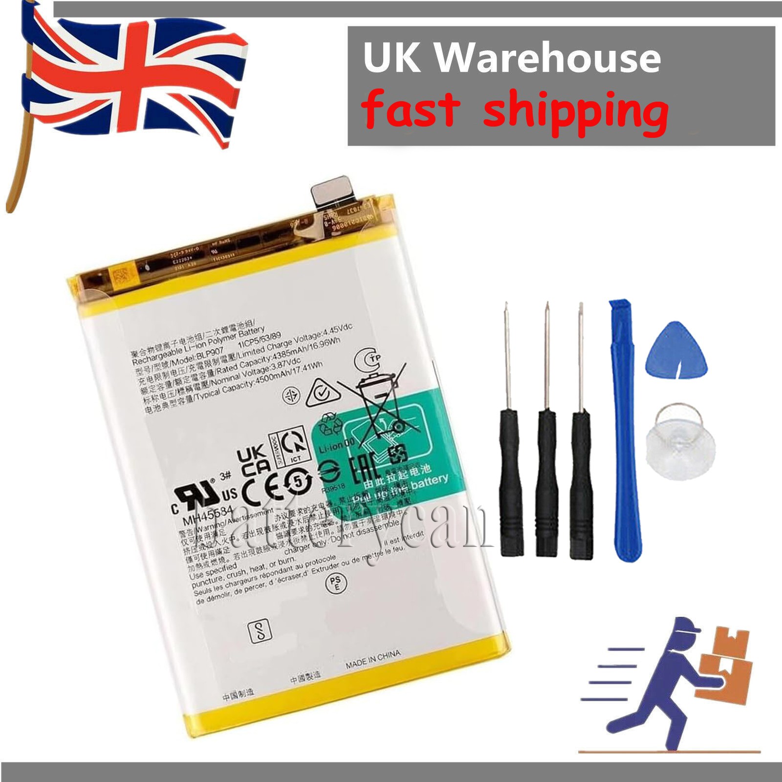 BLP907 Battery For OPPO 7Z 5G Reno 7 4G Reno 8 4G Reno 8Z 5G Reno 8 Lite 5G