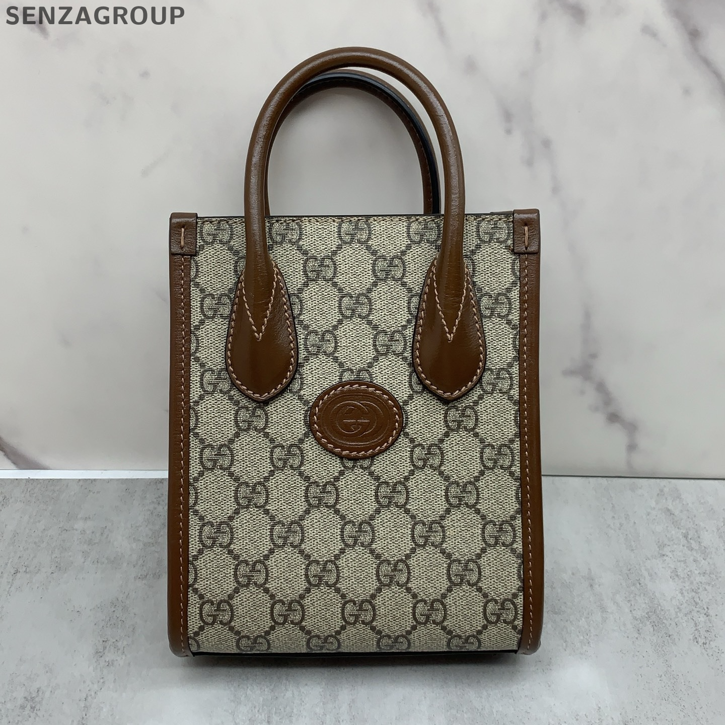 Gucci GG Canvas Brown Tote Bag - Classic Women's Handbag