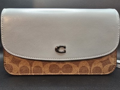 COACH Blue Leather Signature Hayden Crossbody Bag