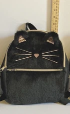 Black cat mini backpack. 