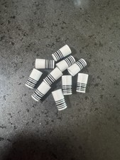 10-CUSTOM GOLF FERRULES White Black Stripes 1  TAPER TIP .355