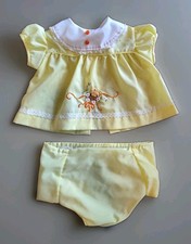 Vintage Cradle Togs 6-9 Baby Girl Ruffle Outfit 1980s Duck Embroidered