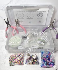 Beginner Jewellery Making Kit Tools Beads Findings Charms and Full Instructions