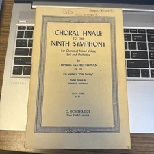 Beethoven - Choral Finale to the Ninth Symphony (Schirmer Vocal Score)