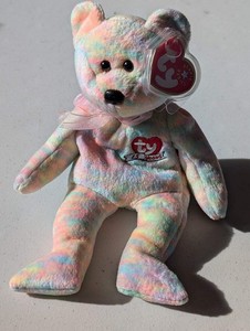 25th Anniversary Bear (Rainbow) the Bear - Ty Beanie Baby (Rainbow, 1998, Plushi