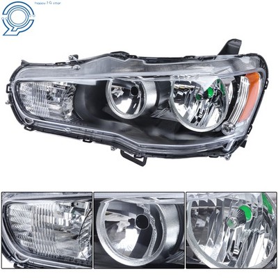 Headlights Headlamp Set For Mitsubishi Lancer 2008-2017 Driver Left Halogen Type