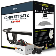 Für SEAT Leon ST Kombi Typ 5F8 Anhängerkupplung starr +eSatz 13pol uni 14-16 NEU
