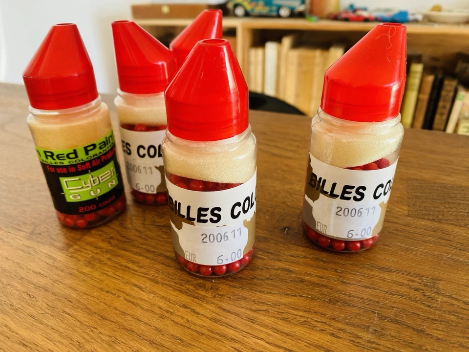 Billes Colorantes Lot x5 Rouge Airsoft 6mm - Photo 3/4