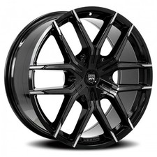20x9 Lexani Vertigo Cvr Gloss Black Machined Tips Wheels