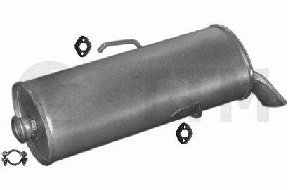 Silencieux arriere pour Peugeot 106 berline structure en acier alumine durable