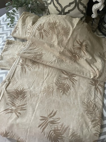 JC Penney Home Collection USA King Sheet Set 4-pc Fern Palm Leaf Bahama Tropical - Picture 2 of 9