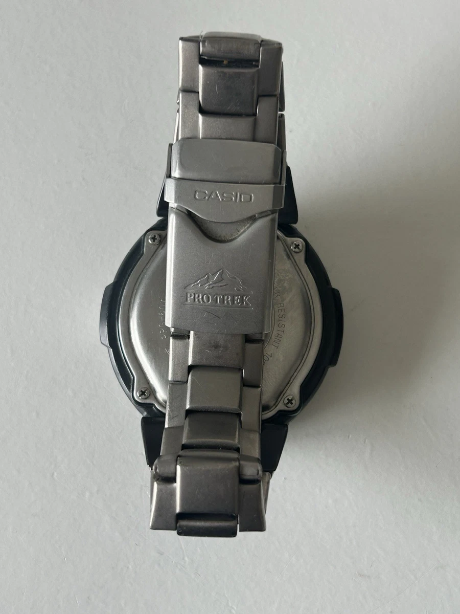 Reloj Solar Casio Pro Trek PRG-60T Titanio Triple Sensor (Módulo 2767)