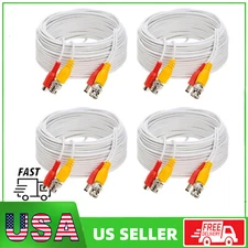 4/2/1pcs BNC Cable 100ft Extension Video Power  Connector Cord for Camera DVR