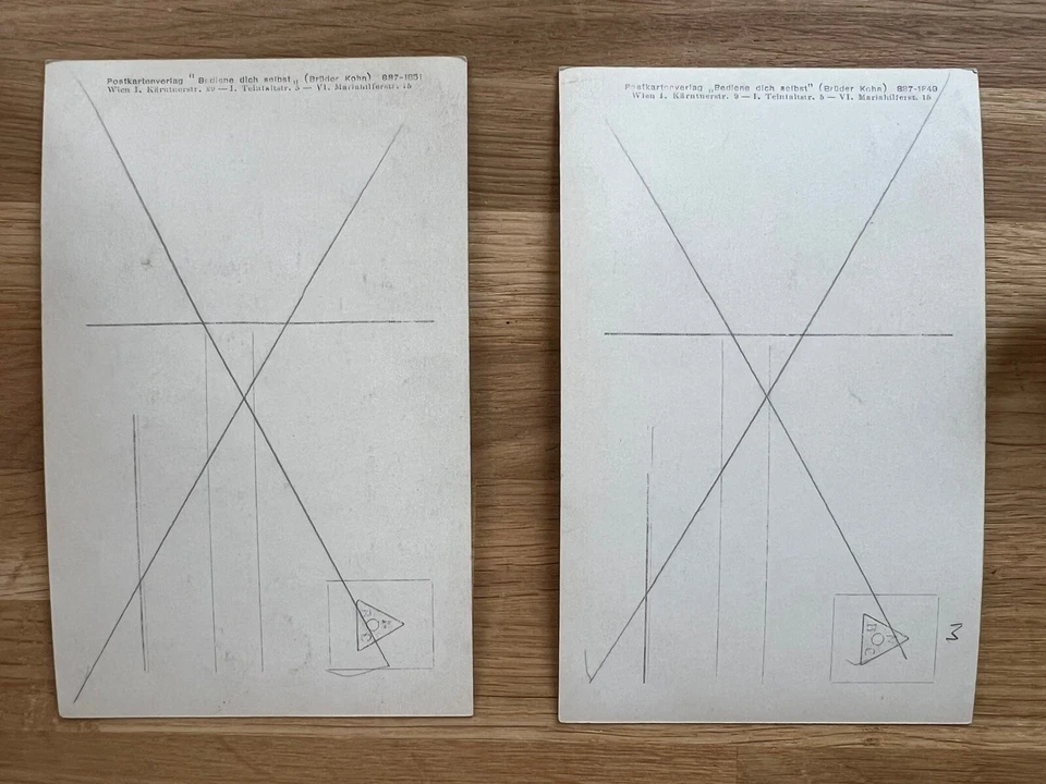 BERTA KIURINA und HUBERT LEUER Autogrammen Wien 1914 - Bild 2 von 2