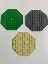 LEGO Parts 89523 (1pc) Plate, Modified 10 x 10 Octagonal w Hole