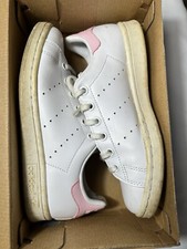 Adidas Stan Smith Women Size 37 EU White Lace Up Low Top Athletic Sport Shoes 