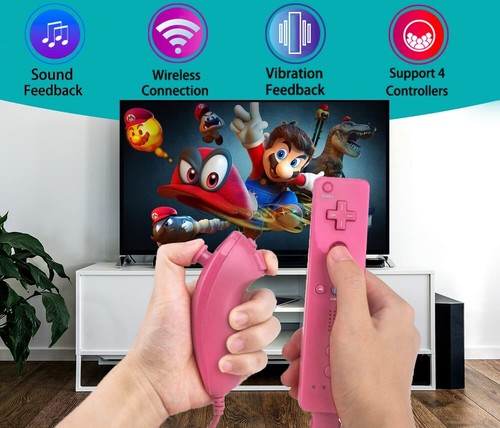 2Pack Remote Controller Wiimote Nunchuck Set for Nintendo Wii U 4 in 1 Motion - Picture 20 of 33