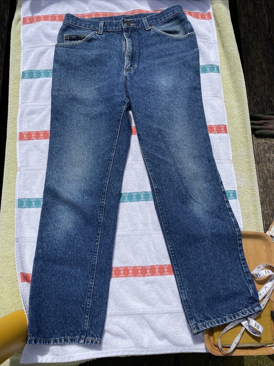 Vintage Lee Riders Mens Denim Jeans 32 X 28 Union Made USA Light